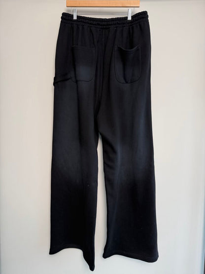 New HMDD Black Rhinestone Baggy Sweatpants size 2XL