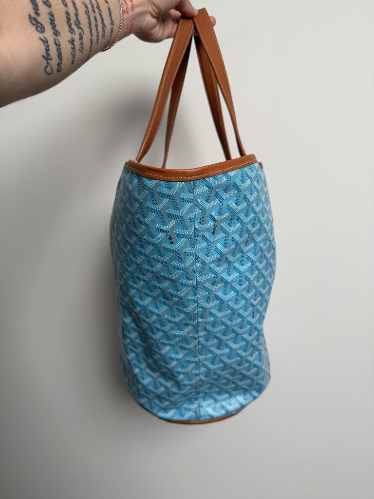 Preowned Goyard Teal Reversable Tote