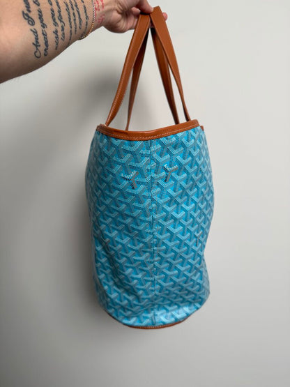 Preowned Goyard Teal Reversable Tote