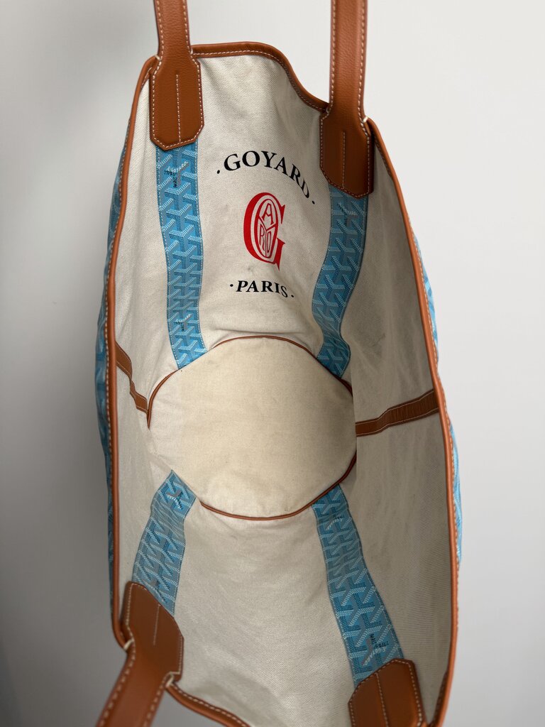 Preowned Goyard Teal Reversable Tote