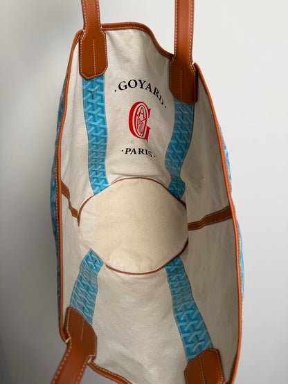 Preowned Goyard Teal Reversable Tote
