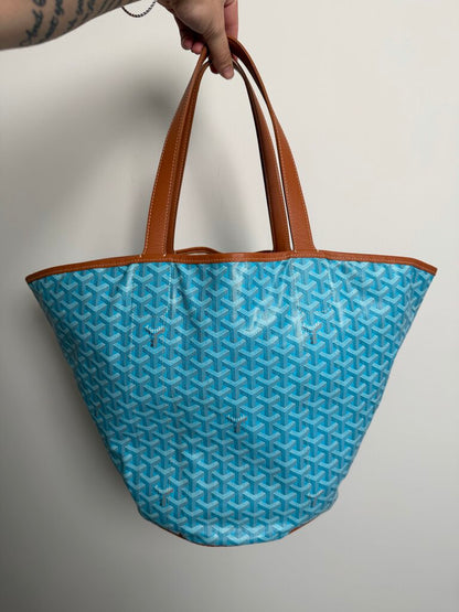 Preowned Goyard Teal Reversable Tote