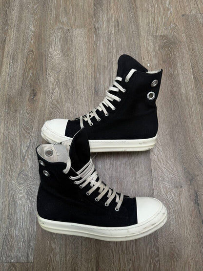 Preowned Rick Owens DRKSHDW Black Canvas Ramone sz.43(NO BOX)