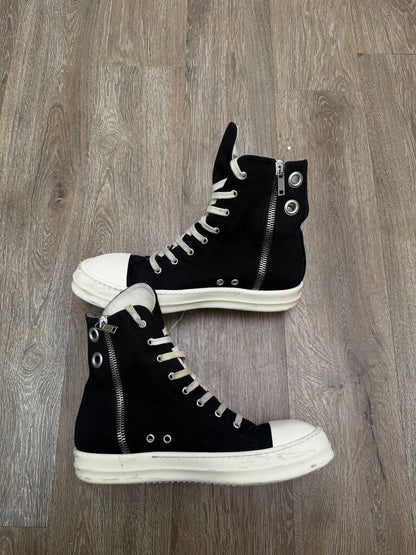 Preowned Rick Owens DRKSHDW Black Canvas Ramone sz.43(NO BOX)