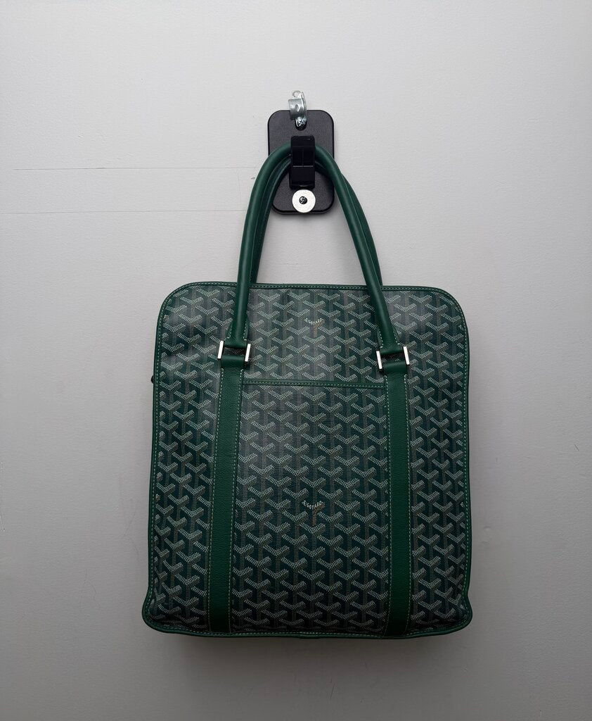 Preowned Goyard Goyardine Sac Bourgogne Green Tote Bag