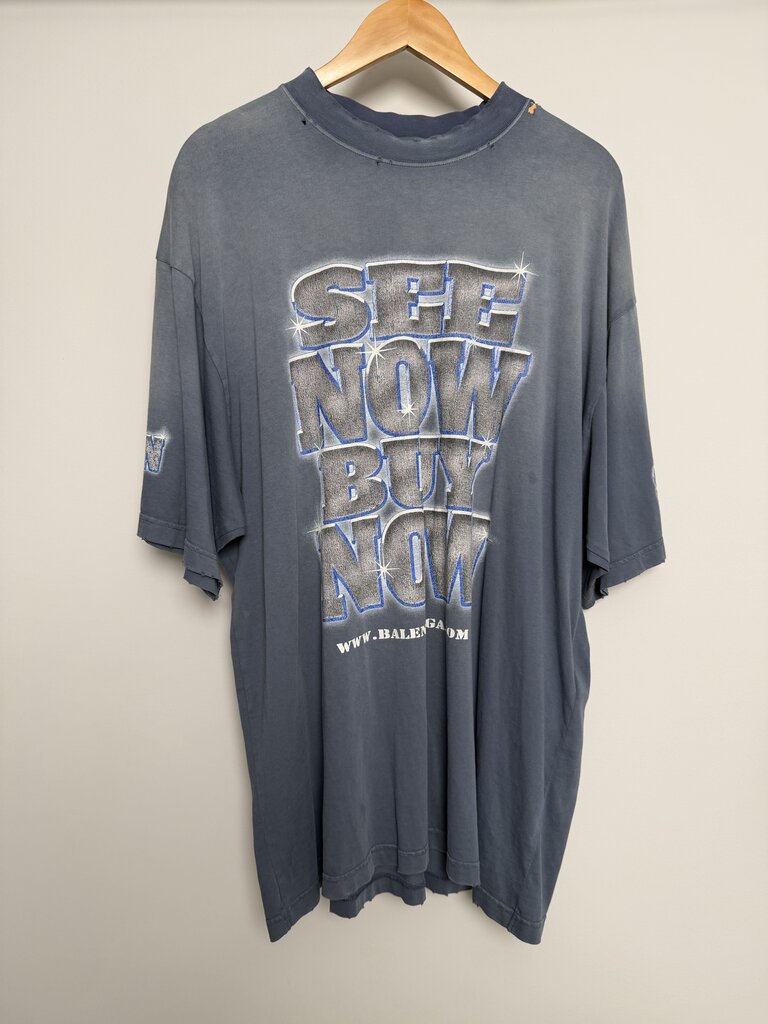 Pre-Owned Balenciaga See Now Tee Sz. XL