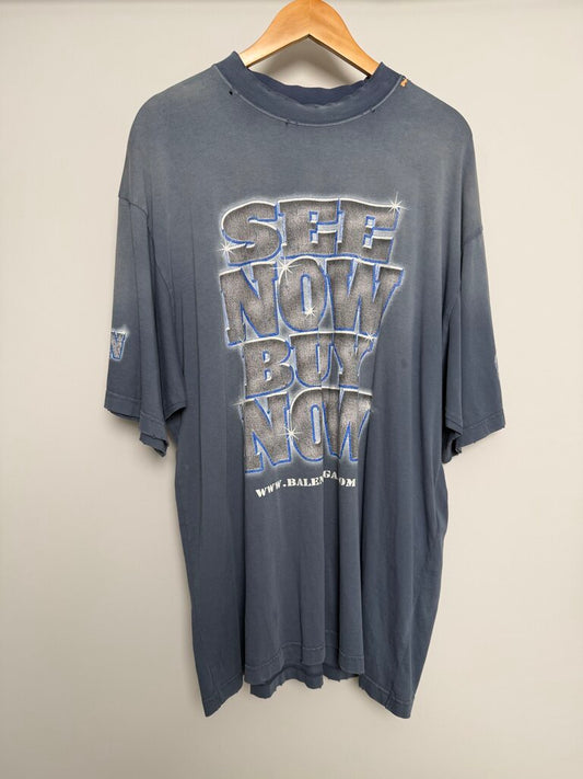 Pre-Owned Balenciaga See Now Tee Sz. XL