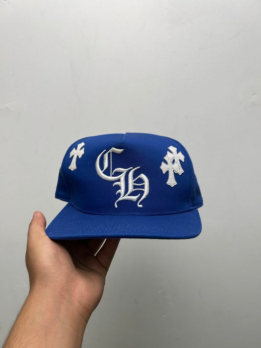 New Chrome Hearts Blue White Patch CH Baseball Hat