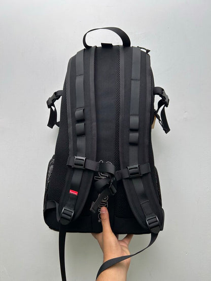 New Supreme Fishnet Spellout Black Bookbag
