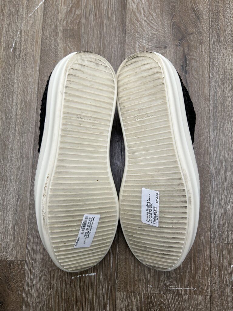Preowned Rick Owens Ramone Black Milk Snakeskin Low sz.45 (NO BOX)