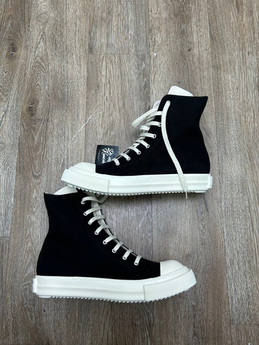 New Rick Owens DRKSHDW Ramone Hi Black Canvas sz.43
