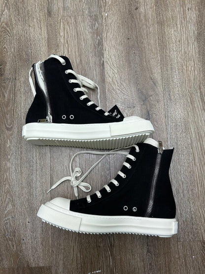 New Rick Owens DRKSHDW Ramone Hi Black Canvas sz.43