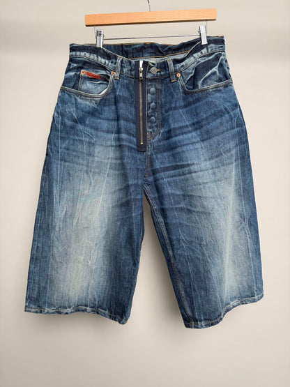 Preowned Martine Rose Denim Blue Denim Long Shorts size 30-32