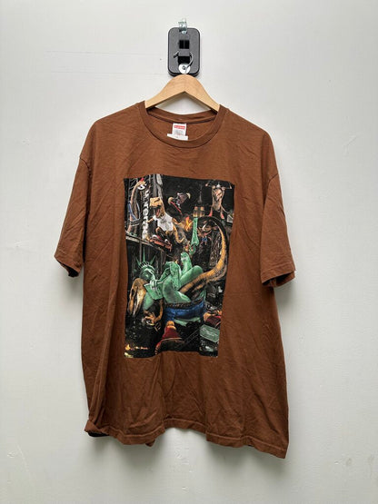 Preowned Supreme Brown T rex NYC Tee Size XXL