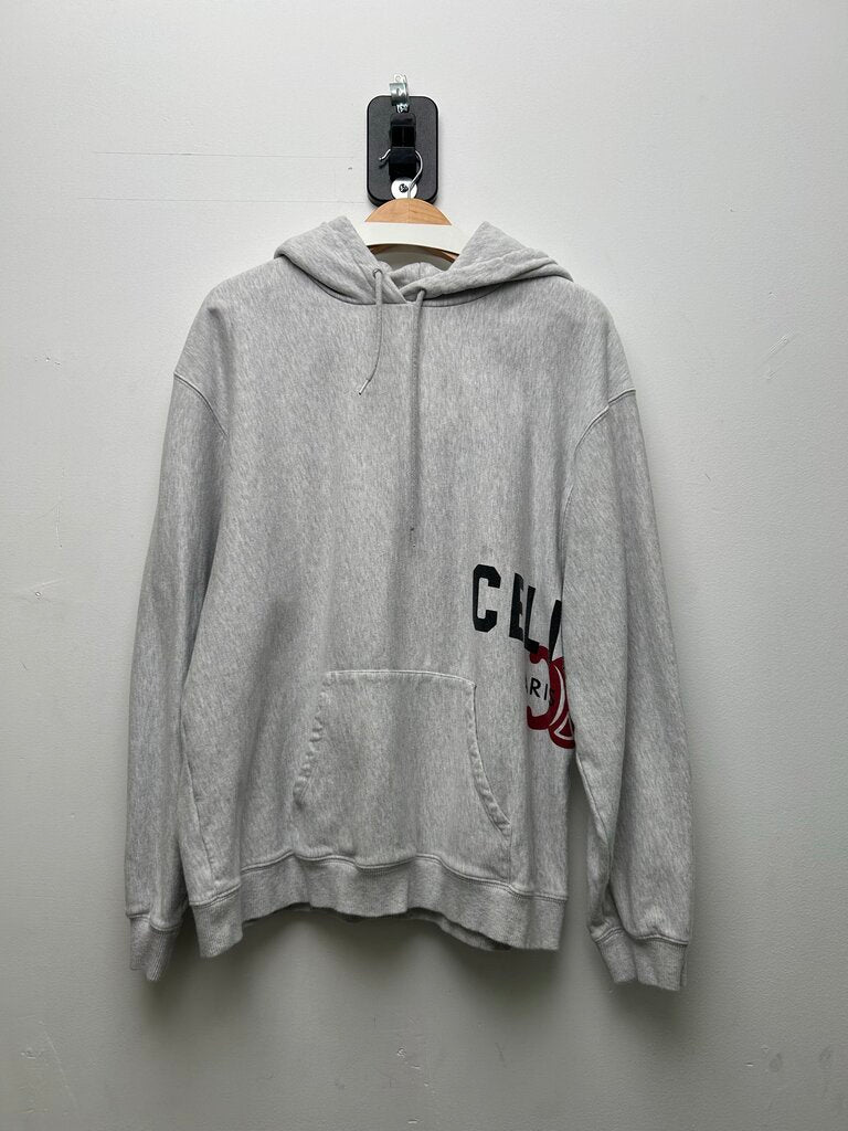 Preowned Celine Grey Side Logo Hoodie Size Large