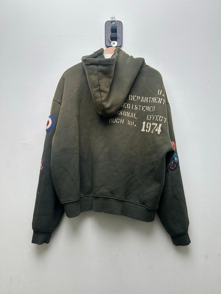 Preowned 74iswar Olive Zip Size Large