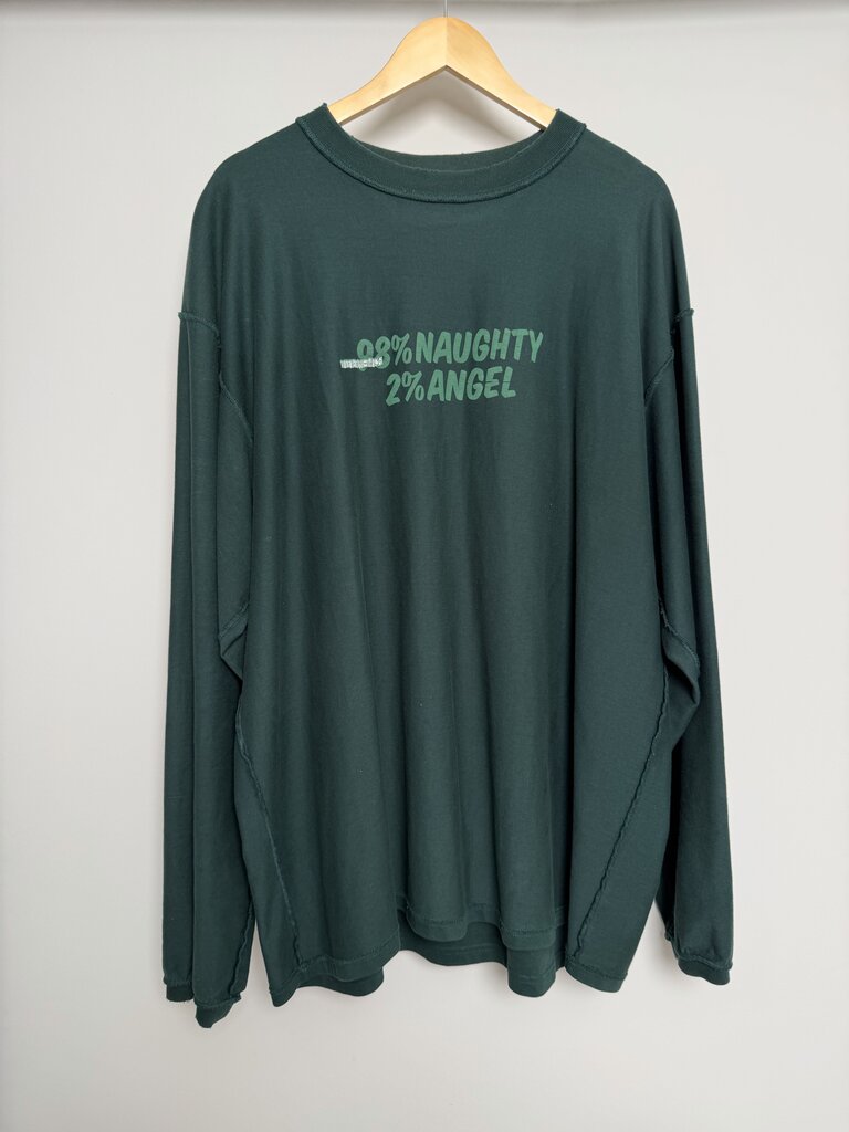 Preowned Vetements Green 98% Naughty 2% Nice L/S size M(2XL)