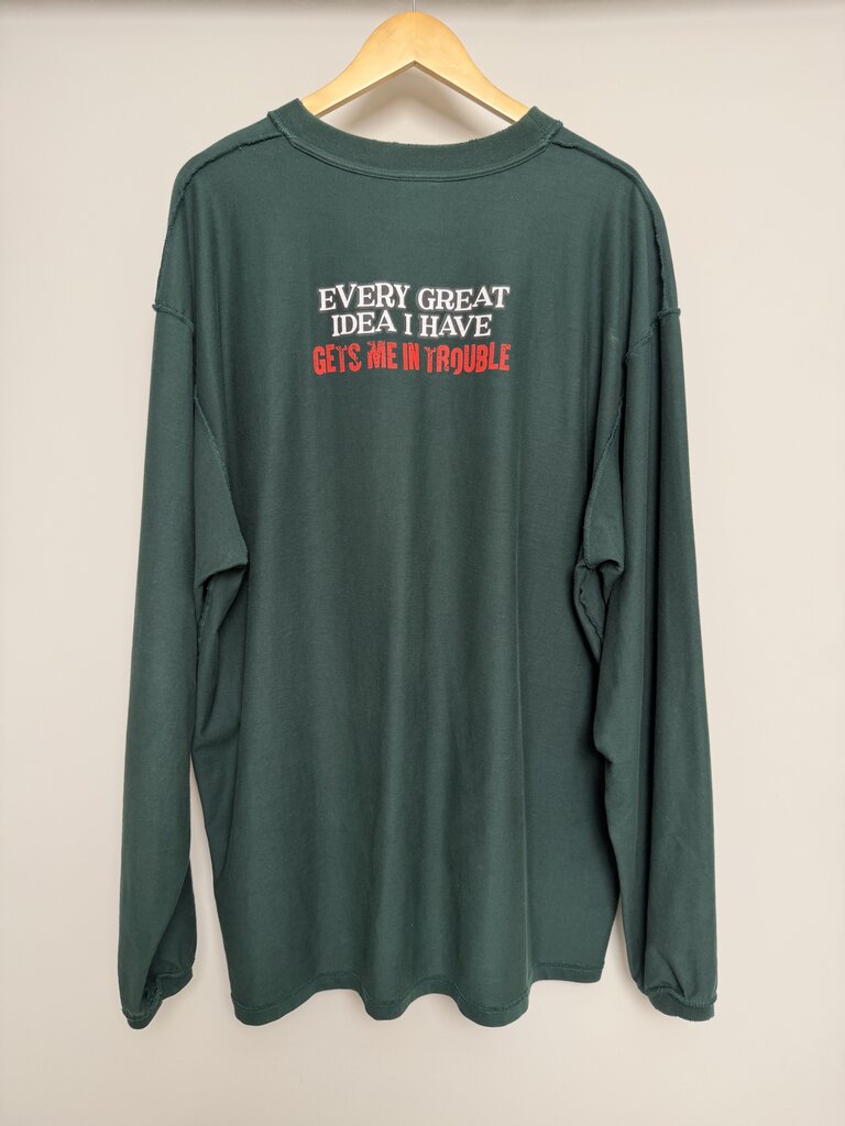 Preowned Vetements Green 98% Naughty 2% Nice L/S size M(2XL)