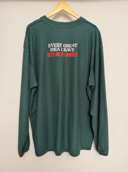 Preowned Vetements Green 98% Naughty 2% Nice L/S size M(2XL)