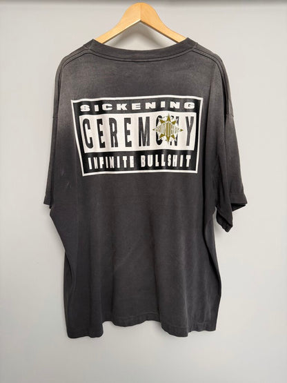 Preowned Saint Tears Grey Red Star Tee size 2XL