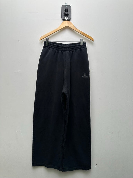 Preowned Balenciaga BB Black Grey Logo Sweats Sz.XS