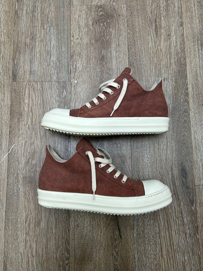 Preowned Rick Owens DRKSHDW Ramone Brown Wax Canvas Sz.42
