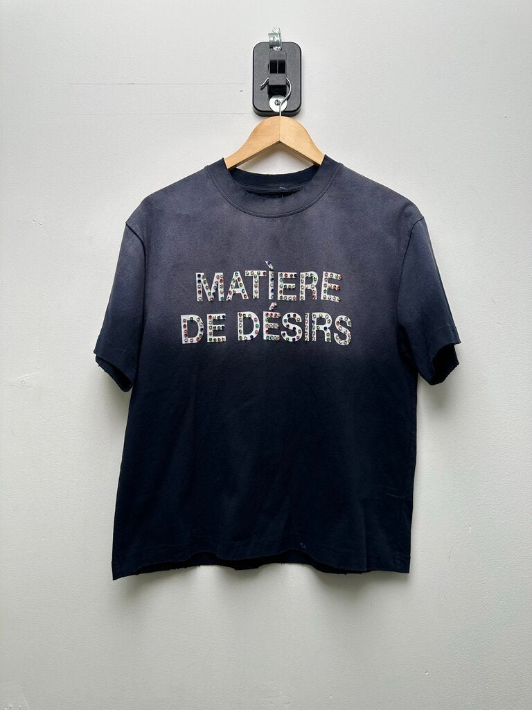 Preowned Matiere De Desires Washed Studded Tee Sz.Small