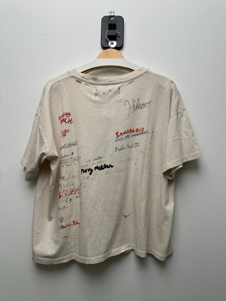 New Paly Signature Master Mickey Cream Tee sz.M