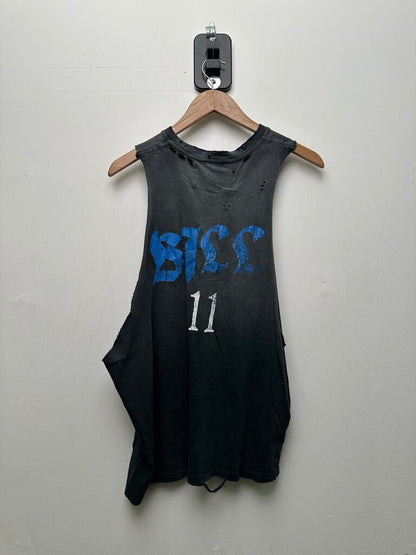 New Paly Thriller Night Grey Cream Distressed Cutoff sz.XL