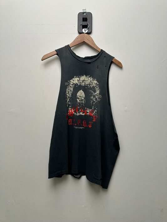 New Paly Thriller Night Grey Cream Distressed Cutoff sz.XL