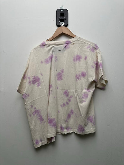 New Paly Holy Family Purple Tie Dye Cream Tee sz.S