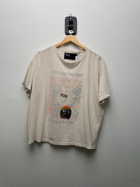 New Paly Anxiety Face Cream Reversible Tee sz.M