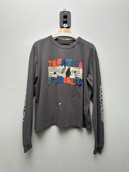 New Paly Theater of Cruelty Orange Blue Logo Grey Longsleeve sz.S