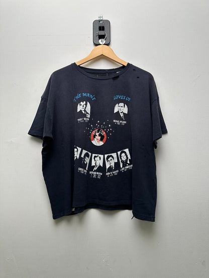 New Paly Loves Of Liz Rhinestone Navy Tee sz.L
