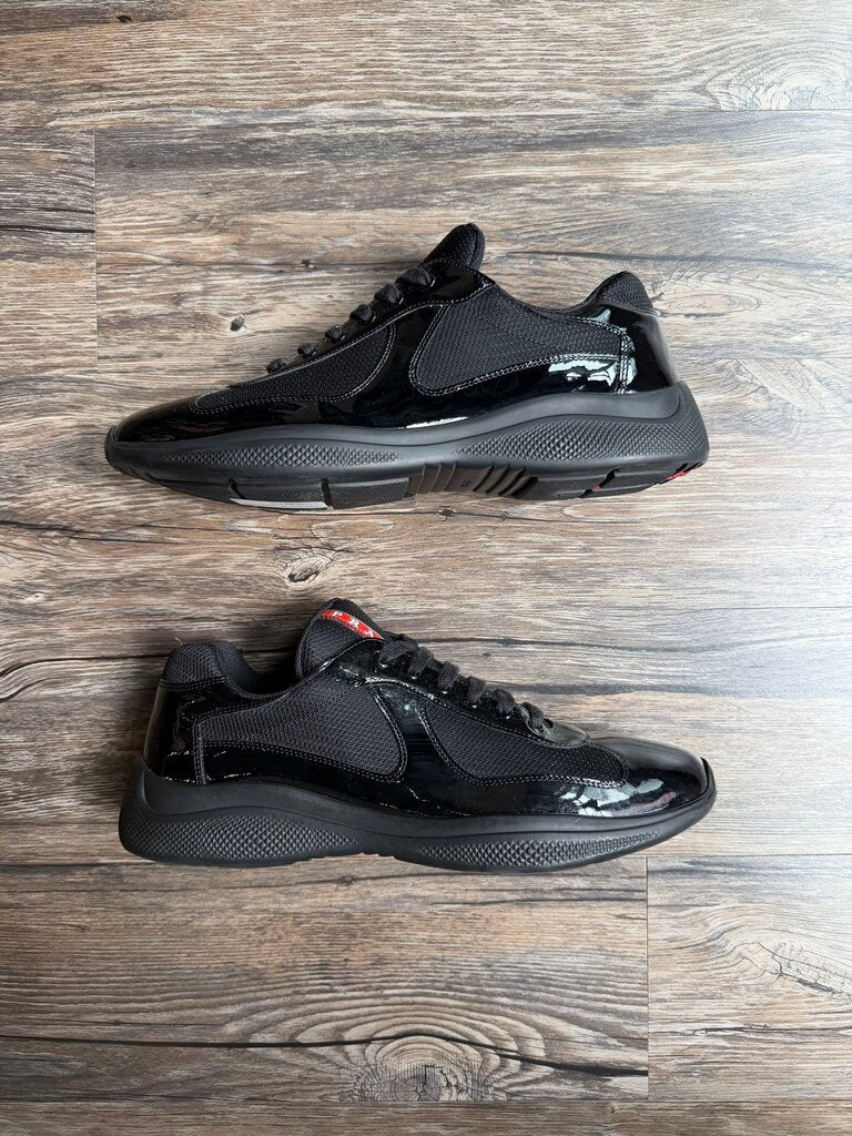 Preowned Prada America Cup Triple Black Sz. 11(no box)