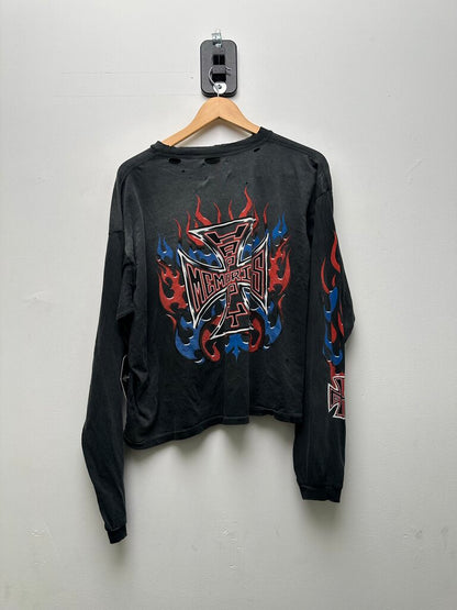 New HMDD West Coast Choppers Red Blue Distressed Longsleeve sz.M