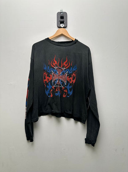 New HMDD West Coast Choppers Red Blue Distressed Longsleeve sz.M