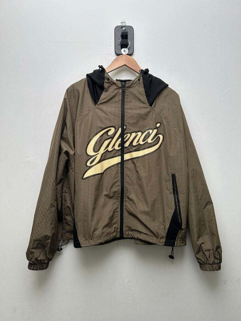 Preowned Gv Gallery G Lenci Brown Rain Jacket Sz.Medium