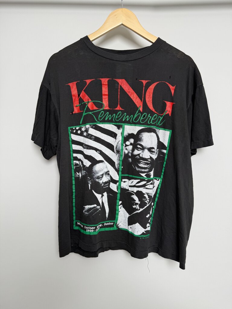 90s MLK Remember King Black Tee size L