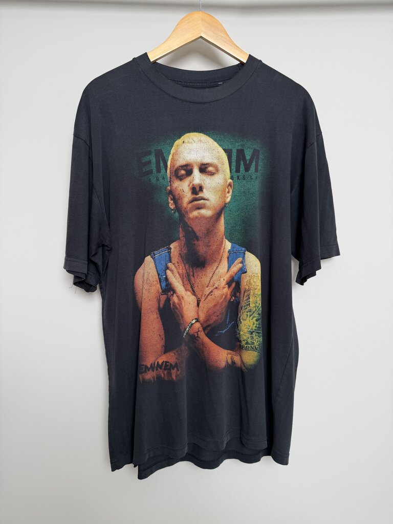 90s Eminem Marshell Mathers LP Black Tee size XL