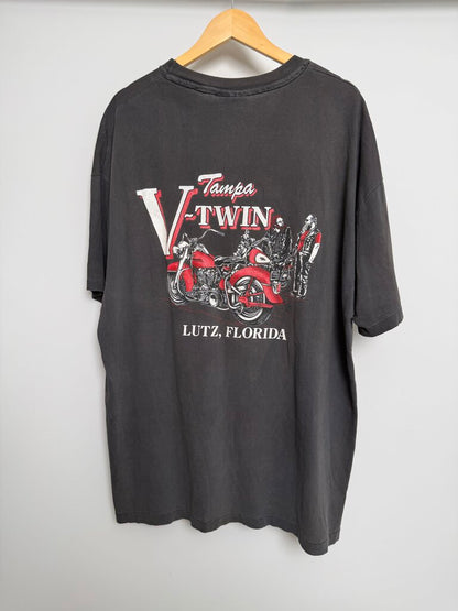 90s Harley Davidson V Twin Lutz Florida Eagle Tee size 2XL
