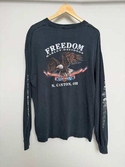 2003 Harley Davidson Freedom N. Canton Ohio Pocket Black L/S size XL