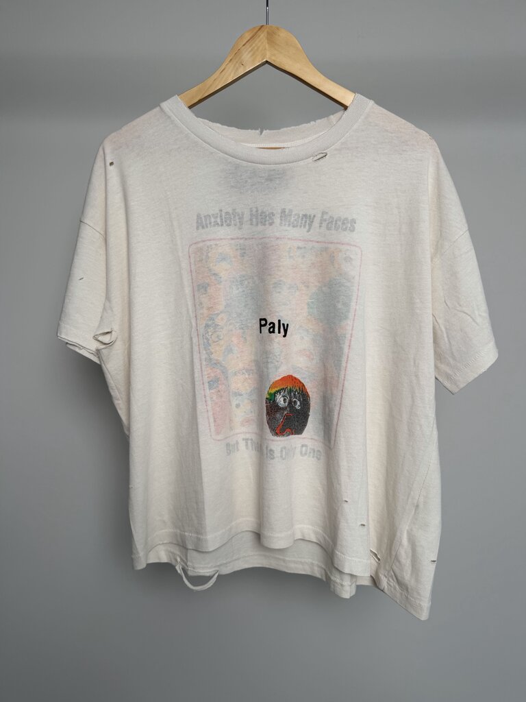 New Paly Anxiety Face Cream Reversible Tee sz.S