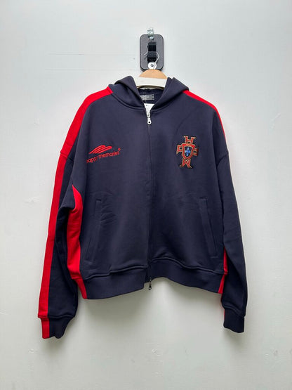 New HMDD Navy Red Soccer Zip Up Sz.Small