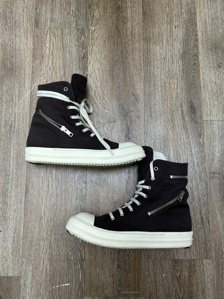 Preowneds Rick Owens Brown Denim Ramone High Zipper Size 41