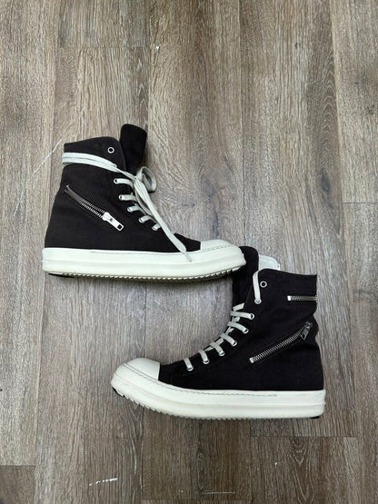 Preowneds Rick Owens Brown Denim Ramone High Zipper Size 41