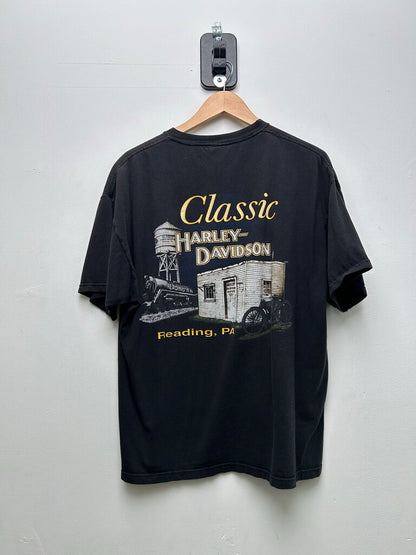 Harley Davidson Classic Reading PA Black Tee Size XL