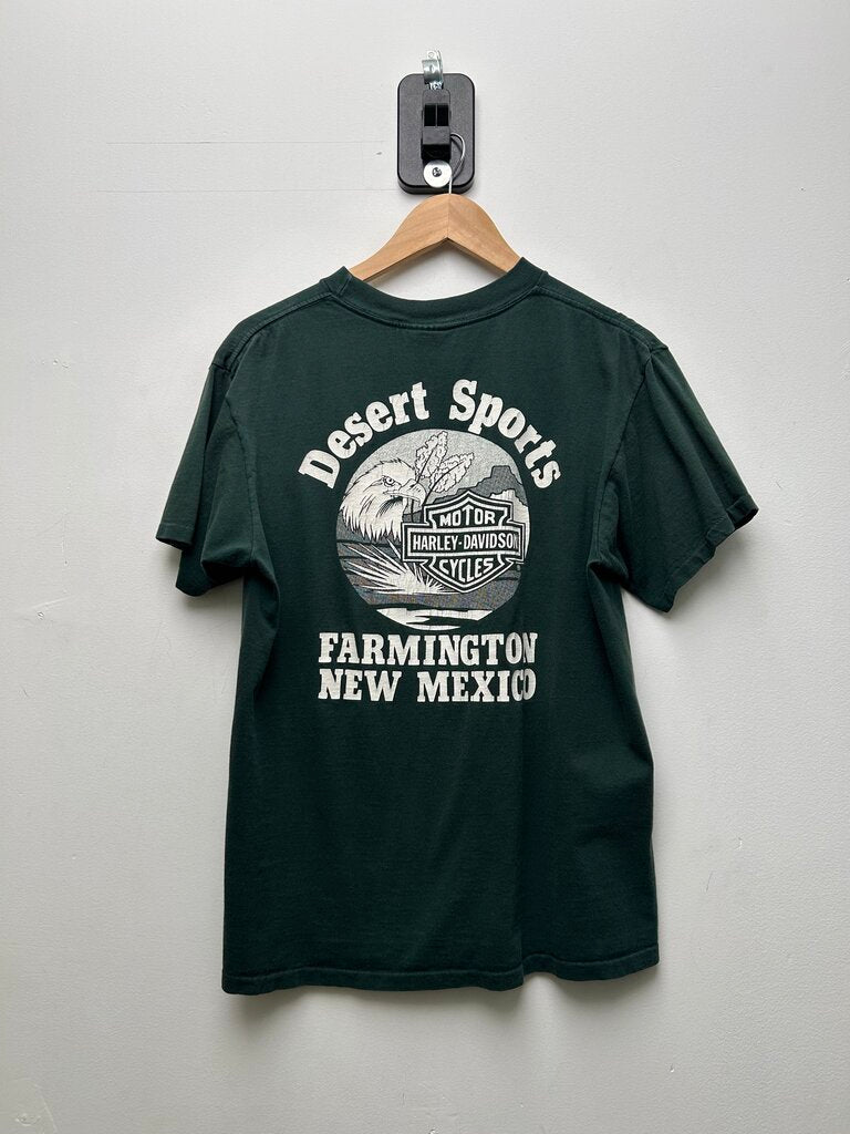 Harley Davidson Classic Green Desert Sport Tee Size Large