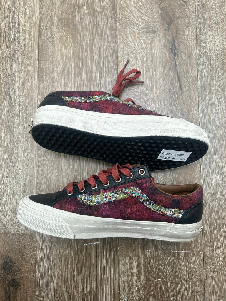 Preowned Vans Souvenir Burgundy Size 10 (No Box)