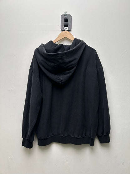 Preowned Balenciaga B Oversized Hood Black Zip Hoodie sz.M